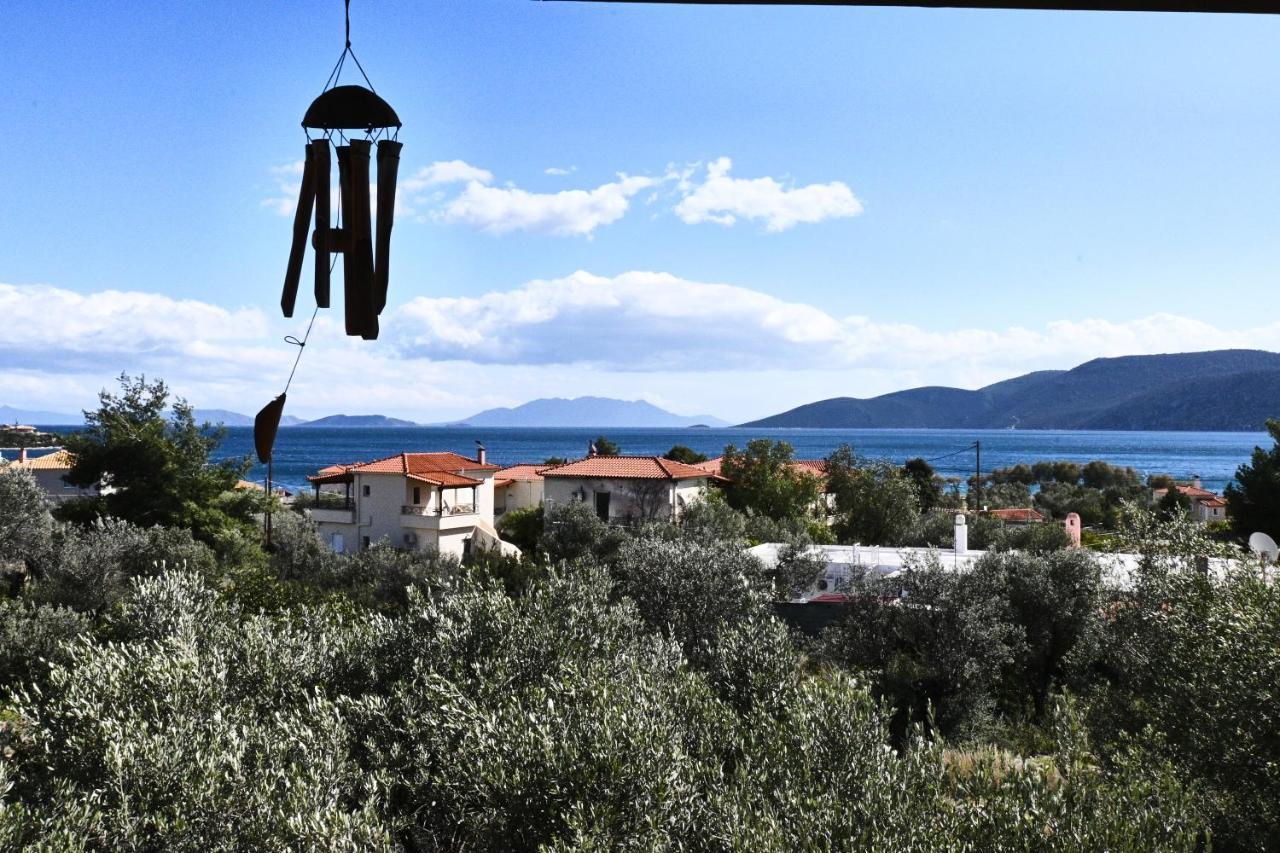 Pavlos' Cottage With Beach View Korfos Luaran gambar